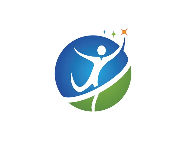 Templat: Logo Hidup Sehat - Stok Vektor
