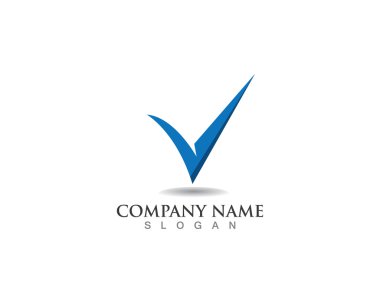 V logo ve şablon
