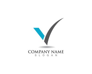 V logo ve şablon