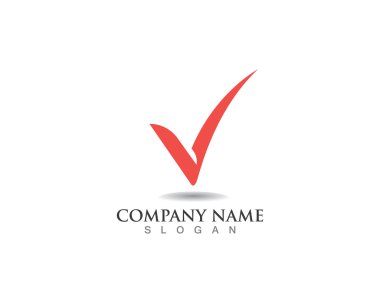 V logo ve şablon