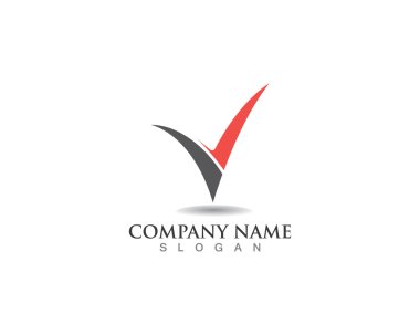 V logo ve şablon