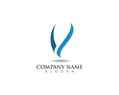 V logo ve şablon