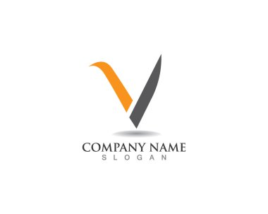 V logo ve şablon