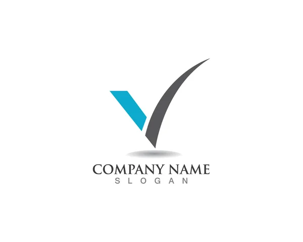 V logo en sjabloon — Stockvector