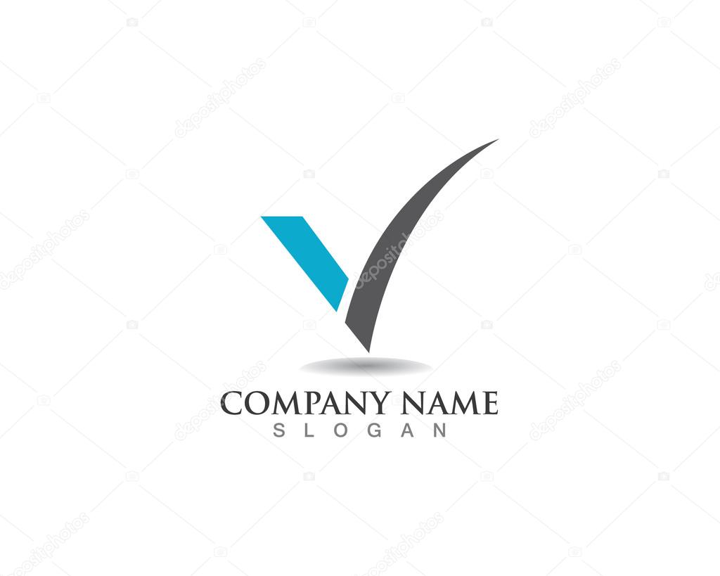 V logo and template