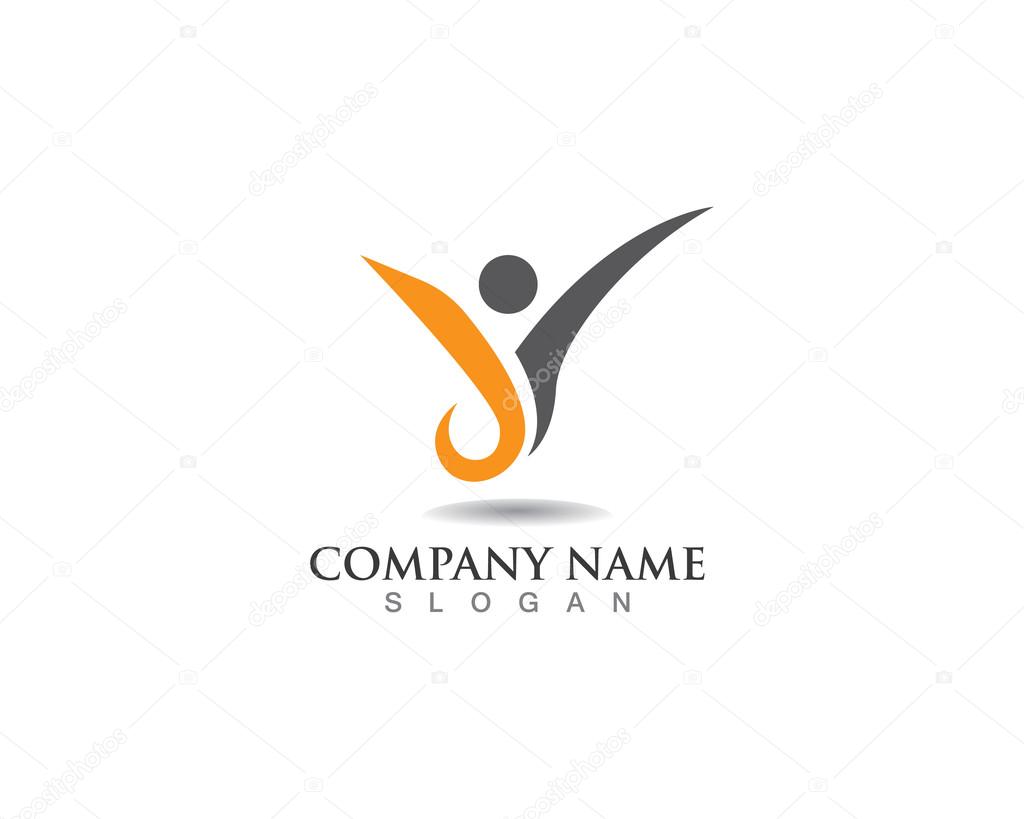V logo and template