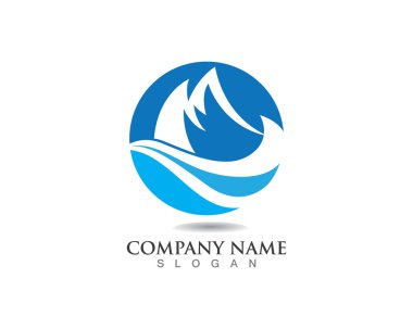 Dağ dalga logosu beach