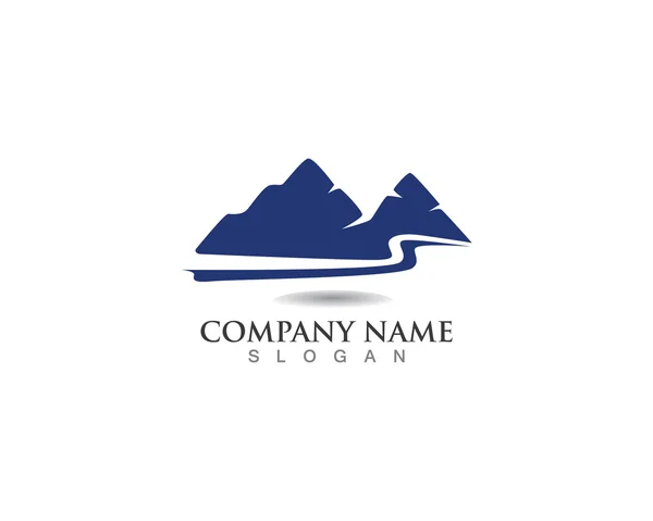 Montanha onda logotipo praia —  Vetores de Stock