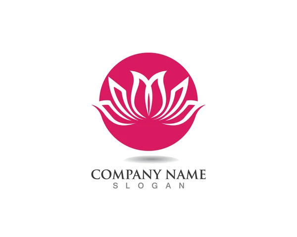 Lotus flor logo spa — Archivo Imágenes Vectoriales