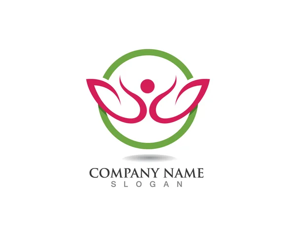 Lotus flor logo spa — Vector de stock