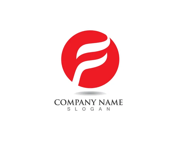 F símbolo de logotipo de letra — Vector de stock
