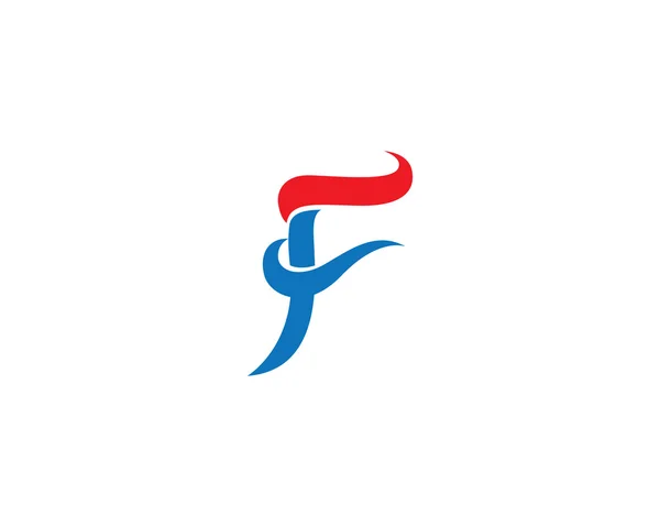 F harf logo simge — Stok Vektör