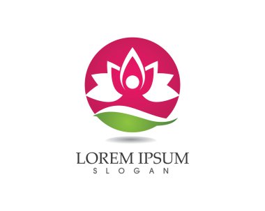 Lous çiçek logosu spa ve yoga