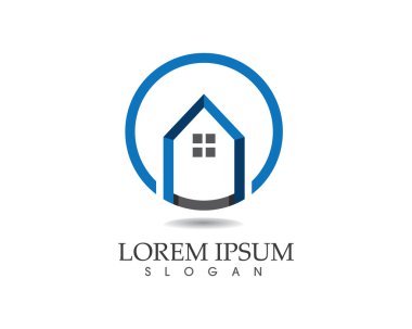 Bina ve ev logo şablonu