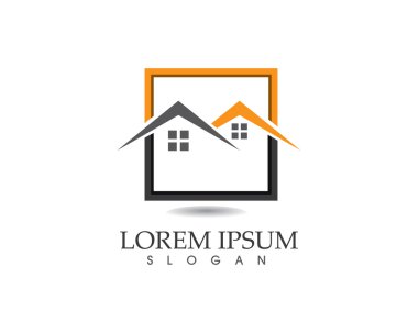 Bina ve ev logo şablonu