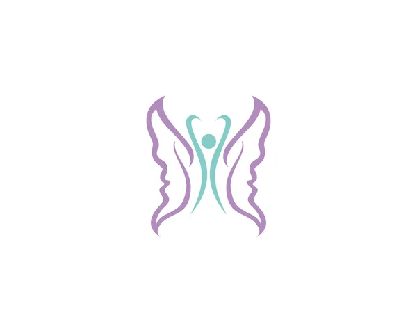 Mariposa logo spa y salud — Archivo Imágenes Vectoriales
