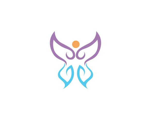 Логотип метелика спа та здоров'я — стоковий вектор