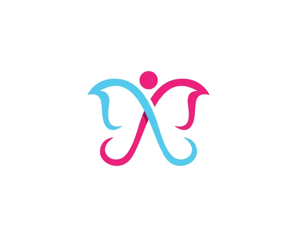 Motyl logo spa i centrum odnowy — Wektor stockowy