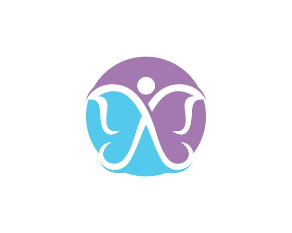 Логотип метелика спа та здоров'я — стоковий вектор