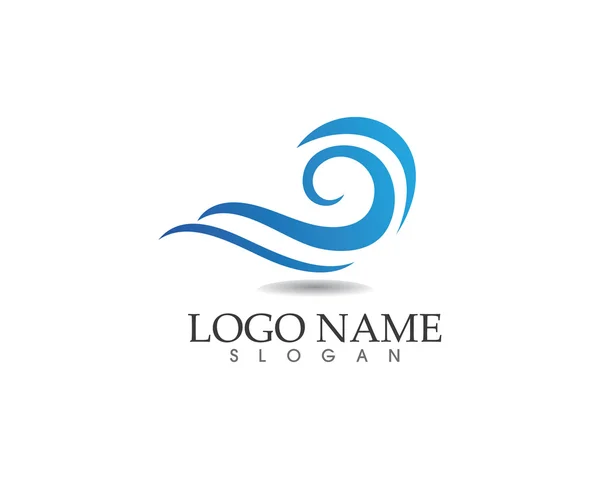 Wave logotipo da praia de água —  Vetores de Stock