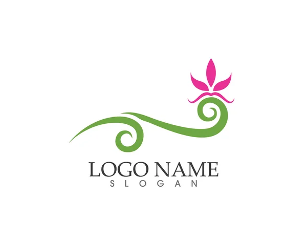 Lotus fleur santé spa logo — Image vectorielle