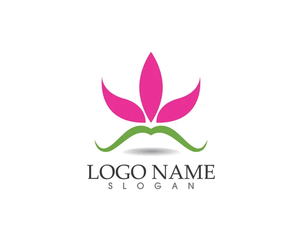 Lotus bloem kuuroord logo — Stockvector