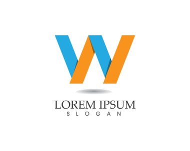 W Harfi Logo Şablonu