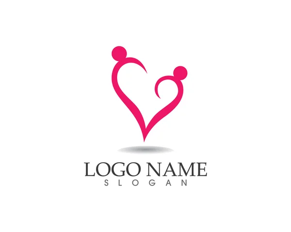 Logo famille amour soins de santé — Image vectorielle