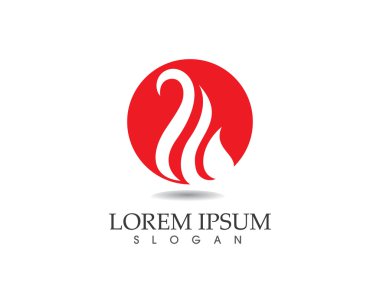 Yangın sıcak logo ve şablon