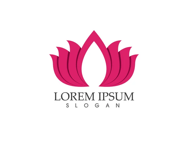 Lotus flor spa y salud logo — Archivo Imágenes Vectoriales