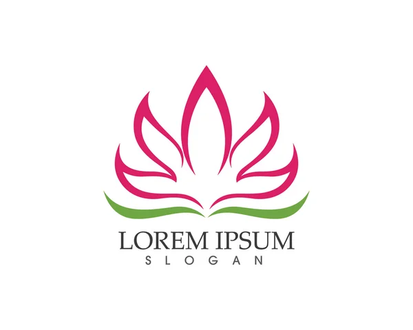 Lotus flor spa e logotipo da saúde —  Vetores de Stock