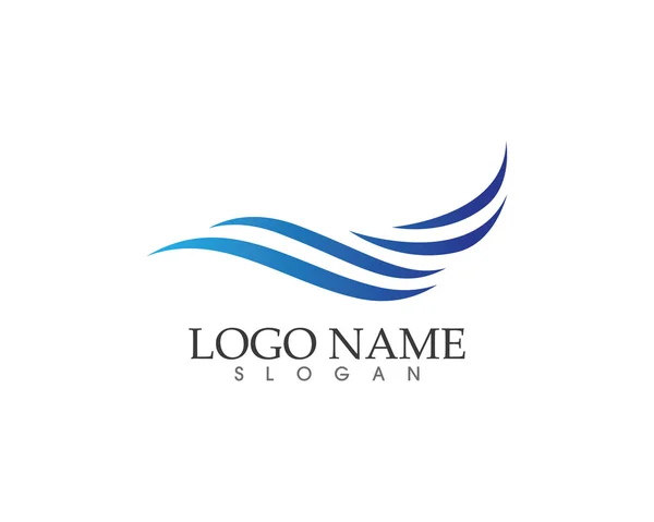 Wave beach ocean logotyp — Stock vektor