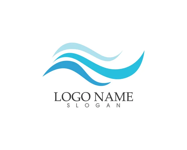 Wave vatten beach logotyp — Stock vektor