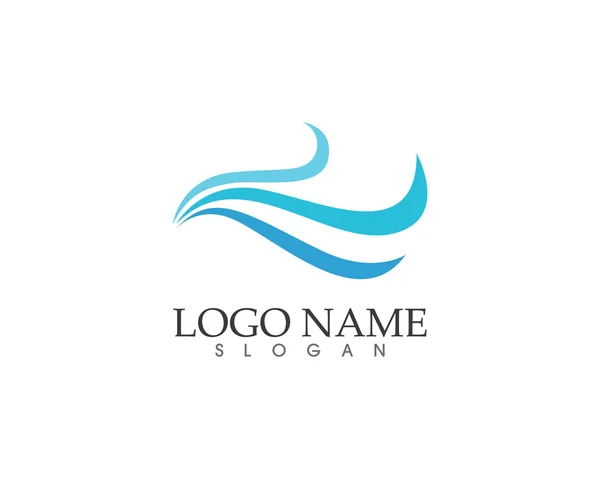 Wave logotipo da praia de água —  Vetores de Stock