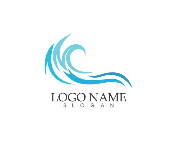 Wave logotipo da praia de água —  Vetores de Stock