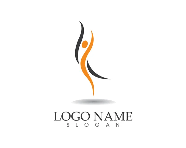 Logotipo de éxito gente de negocios — Vector de stock