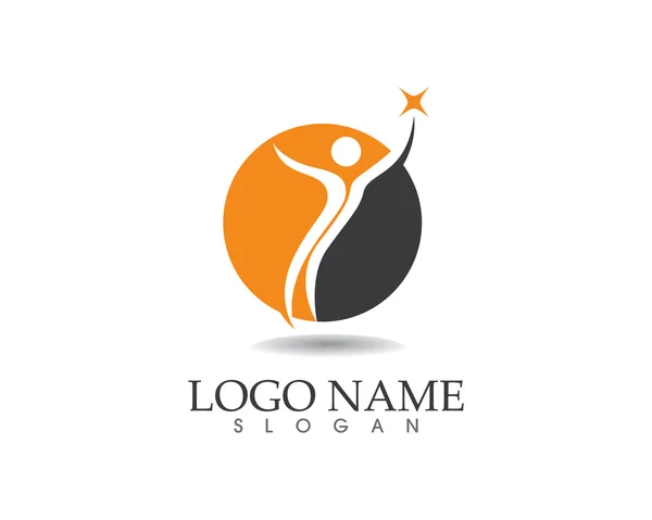 Logotipo de éxito gente de negocios — Archivo Imágenes Vectoriales