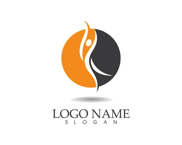 Logotipo de éxito gente de negocios — Vector de stock