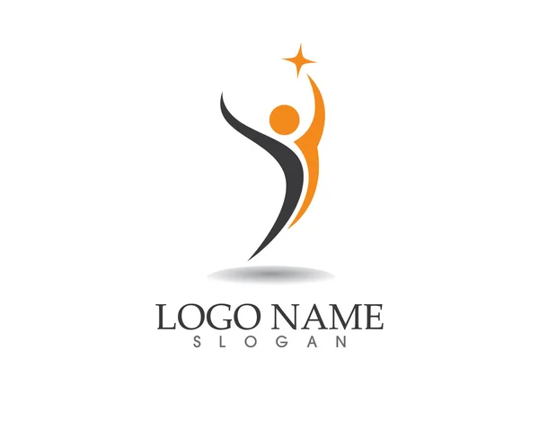 Logotipo de éxito gente de negocios — Archivo Imágenes Vectoriales