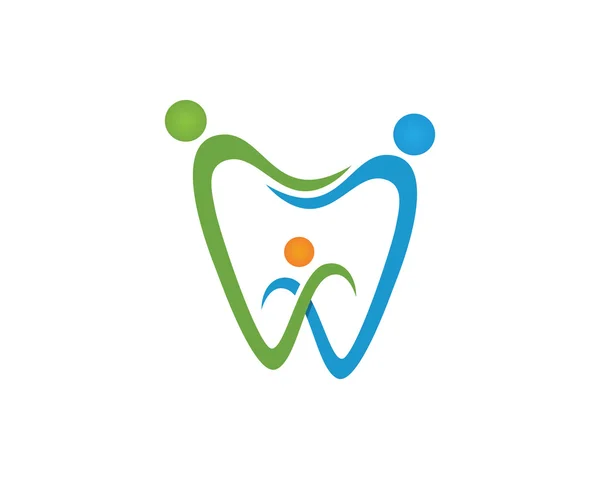 Οδοντιατρική περίθαλψη λογότυπο και πρότυπο — Διανυσματικό Αρχείο