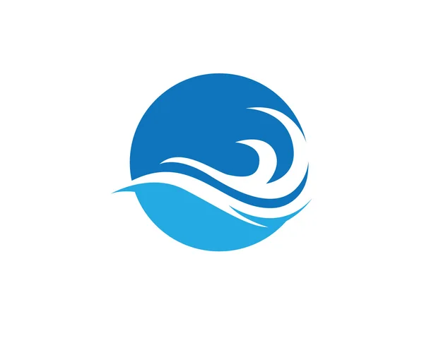 波水ビーチ ロゴ — ストックベクタ