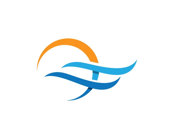 Wave water strand logo — Stockvector
