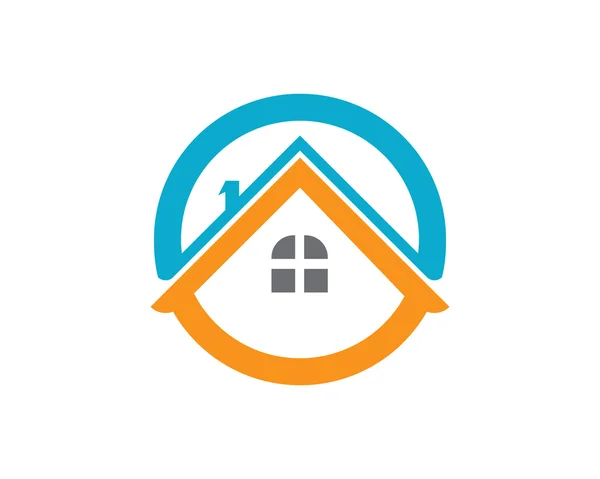 Huis en het opbouwen van logo — Stockvector