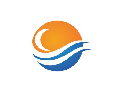 Su dalgası beach logosu