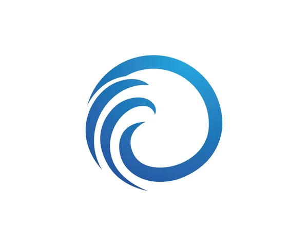 水波ビーチ ロゴ — ストックベクタ