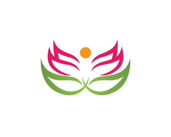 Lotus flor logo spa mujeres — Vector de stock