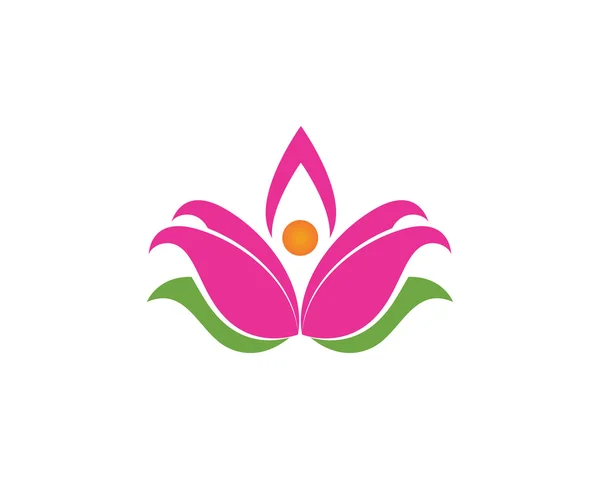 Lotus flower logo lázně žen — Stockový vektor