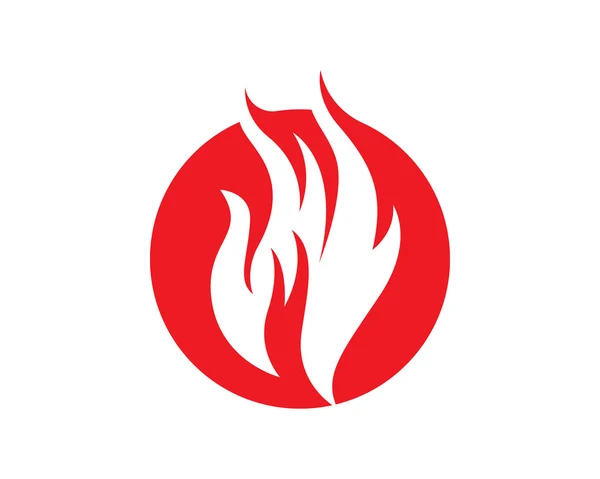 F fuego caliente logo — Vector de stock