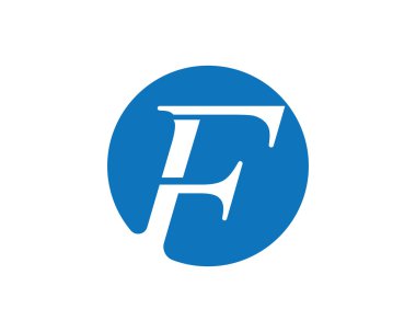 F harfi logo şablonu