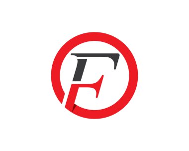 F harfi logo şablonu